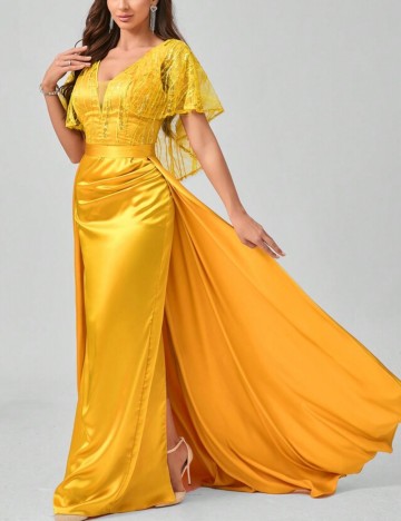 Rochie de ocazie Shein, galben