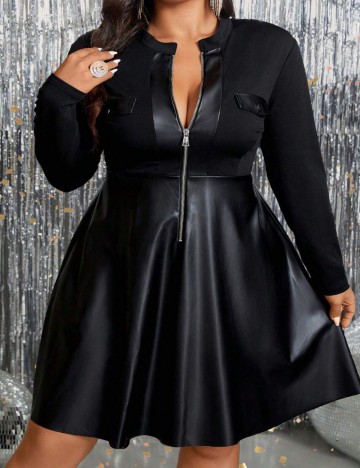Rochie midi Shein Curve+, negru