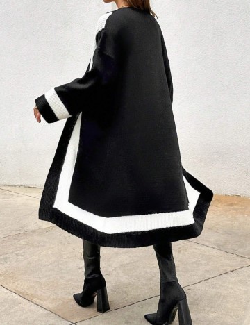 Cardigan lung Shein, negru