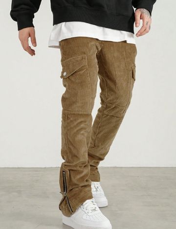 Pantaloni Shein MANFINITY, maro