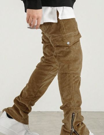 Pantaloni Shein MANFINITY, maro