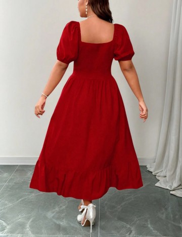 Rochie midi Shein Curve+, roșu