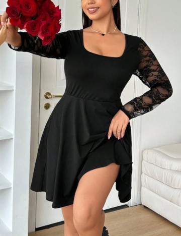 Rochie mini Shein Curve+, negru
