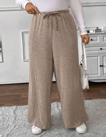 Pantaloni Shein Curve+, bej