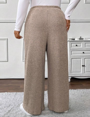 Pantaloni Shein Curve+, bej