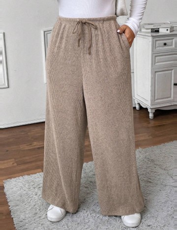 Pantaloni Shein Curve+, bej