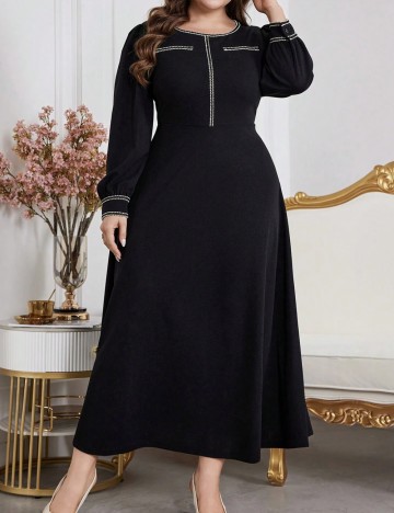 Rochie maxi Shein Curve+, negru
