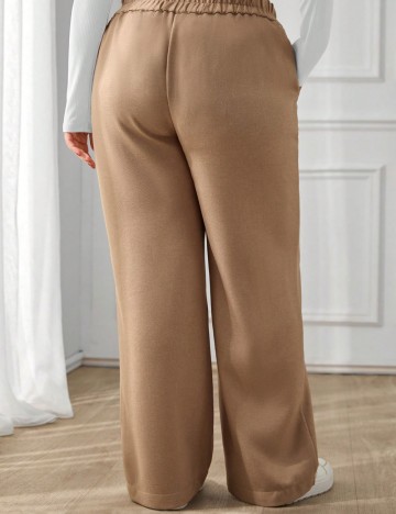 Pantaloni Shein Curve+, bej