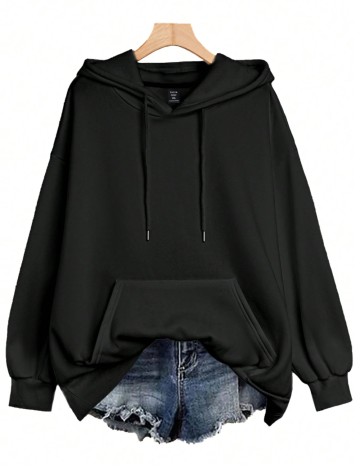 Hanorac Shein Curve+, negru