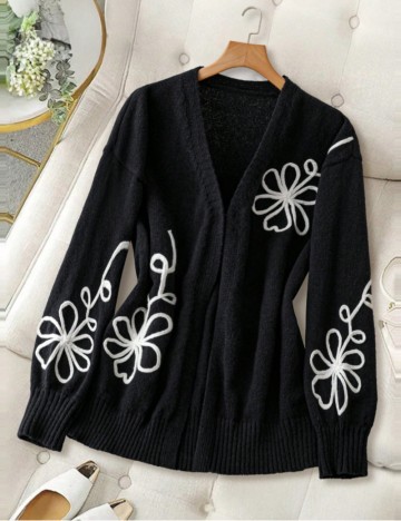 Pulover Shein Curve+, bleumarin