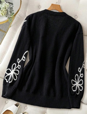 Pulover Shein Curve+, bleumarin