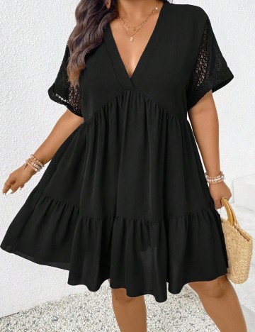 Rochie mini Shein Curve+, negru