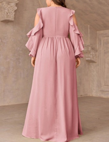 Rochie maxi Shein Curve+, roz