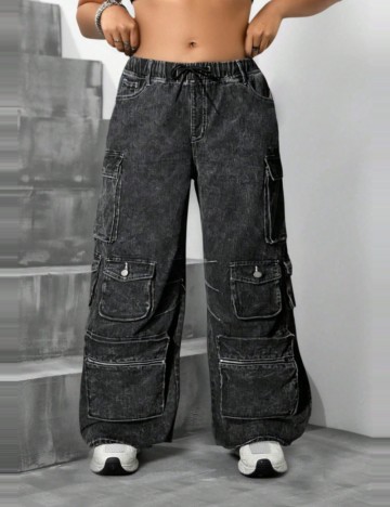 Pantaloni Shein Romwe, negru