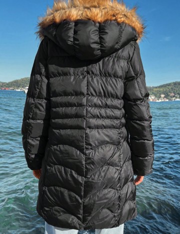 Geacă lungă Shein, negru