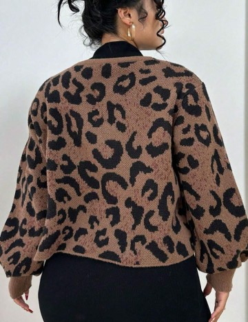 Cardigan Shein Curve+, maro