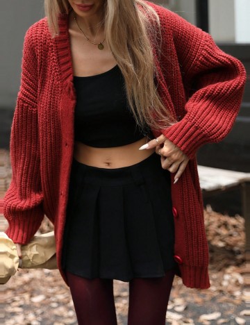 Cardigan Shein, roșu