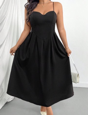 Rochie maxi Shein Curve+, negru