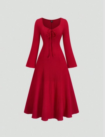Rochie midi Shein Curve+, roșu
