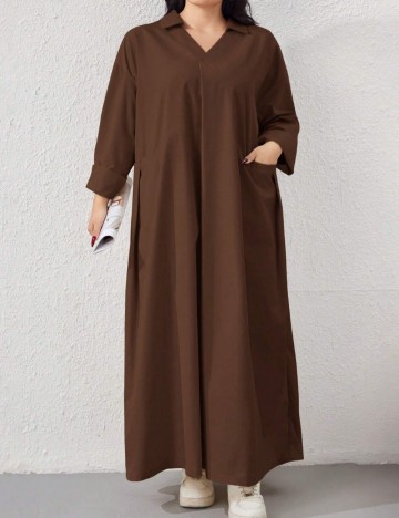 Rochie maxi Shein Curve+, maro