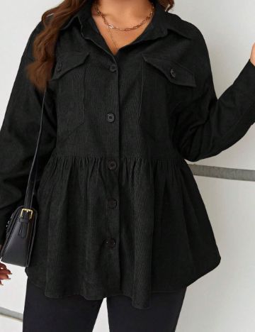 Cămașă Shein Curve+, negru
