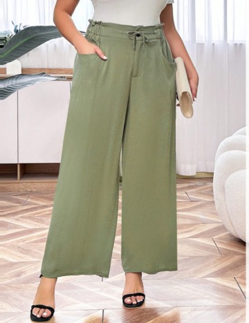 Pantaloni Shein Curve+, verde