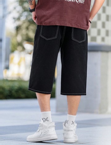 Pantaloni 3/4 Shein MANFINITY, negru