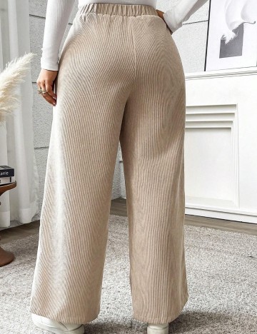 Pantaloni Shein Curve+, bej