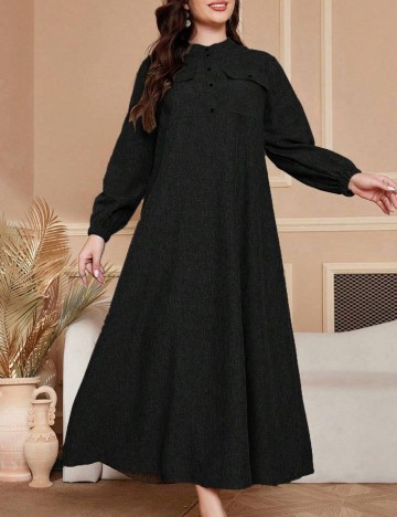 Rochie maxi Shein Curve+, negru