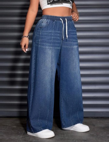 Jeans Shein Curve+, albastru