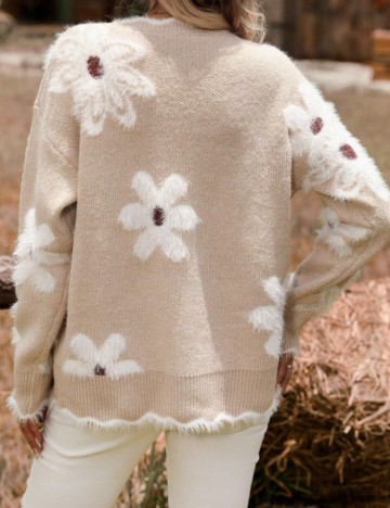 Pulover Shein Curve+, crem
