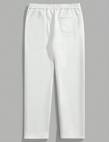 Pantaloni de trening Shein, alb