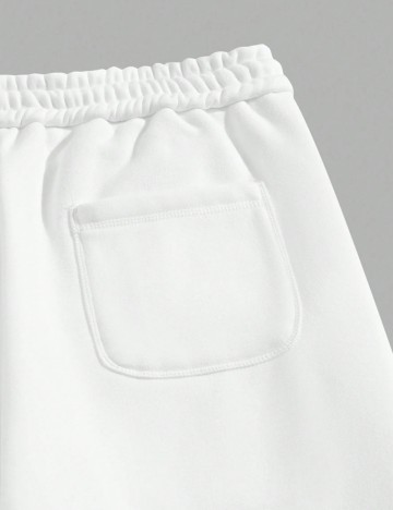 Pantaloni de trening Shein, alb