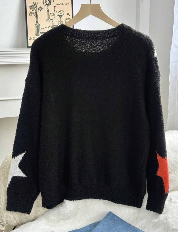 Pulover Shein Curve+, negru