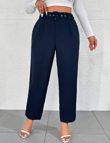 Pantaloni Shein Curve+, albastru