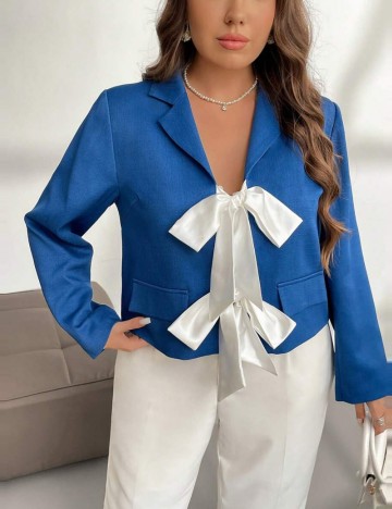 Sacou Shein Curve+, albastru