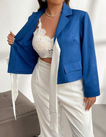 Sacou Shein Curve+, albastru