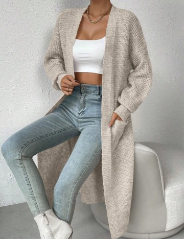 Cardigan lung Shein, bej