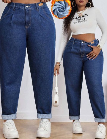 Jeans Shein Curve+, albastru