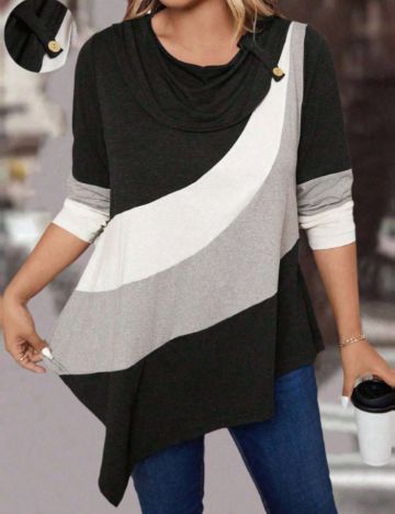 Bluză Shein Curve+, mix culori