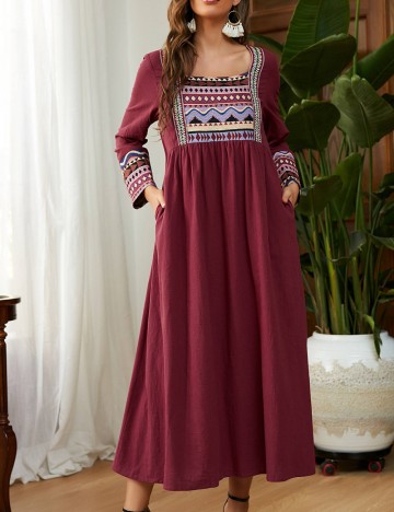 Rochie midi Shein, vișiniu