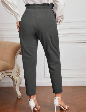 Pantaloni Shein Curve+, gri
