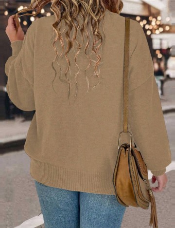 Pulover Shein Curve+, maro