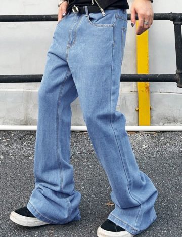 Jeans Shein MANFINITY, albastru