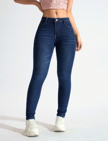 Jeans Shein, albastru