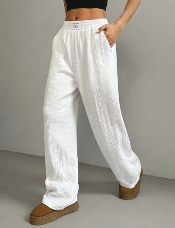 Pantaloni Shein, alb