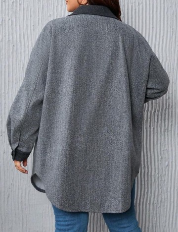 Jachetă Shein Curve+, gri