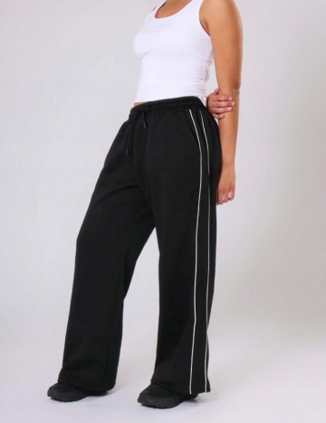 Pantaloni de trening Shein Curve+, negru