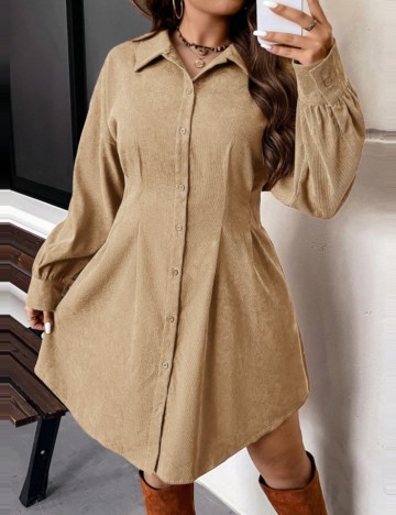 Rochie mini Shein Curve+, bej