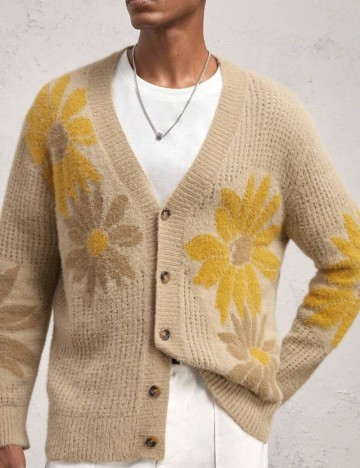 Cardigan Shein MANFINITY, bej